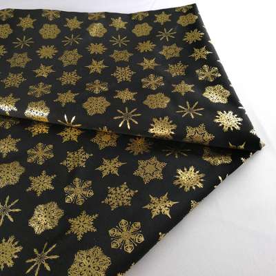 Customizable Gold Foil Block Print Fabric